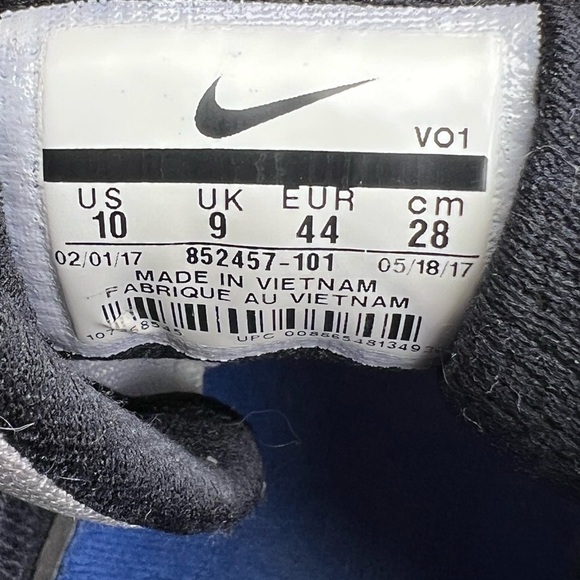 Nike Air Max Infuriate Low White/Black-Varsity Royal Size US 10 Men's 852457 101 - Picture 6 of 6